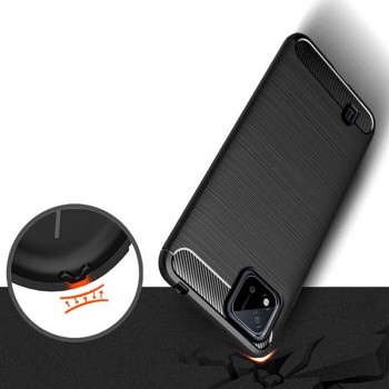 Carbon guminis dėklas - juodas ( Realme C11 (2021) Carbon guminis dėklas - juodas ( Realme C11 (2021)